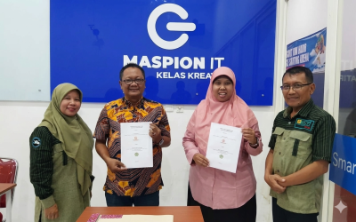 Perkuat Link and Match, SMKN 1 Sudimoro Jalin Kerja Sama Strategis dengan Maspion IT
